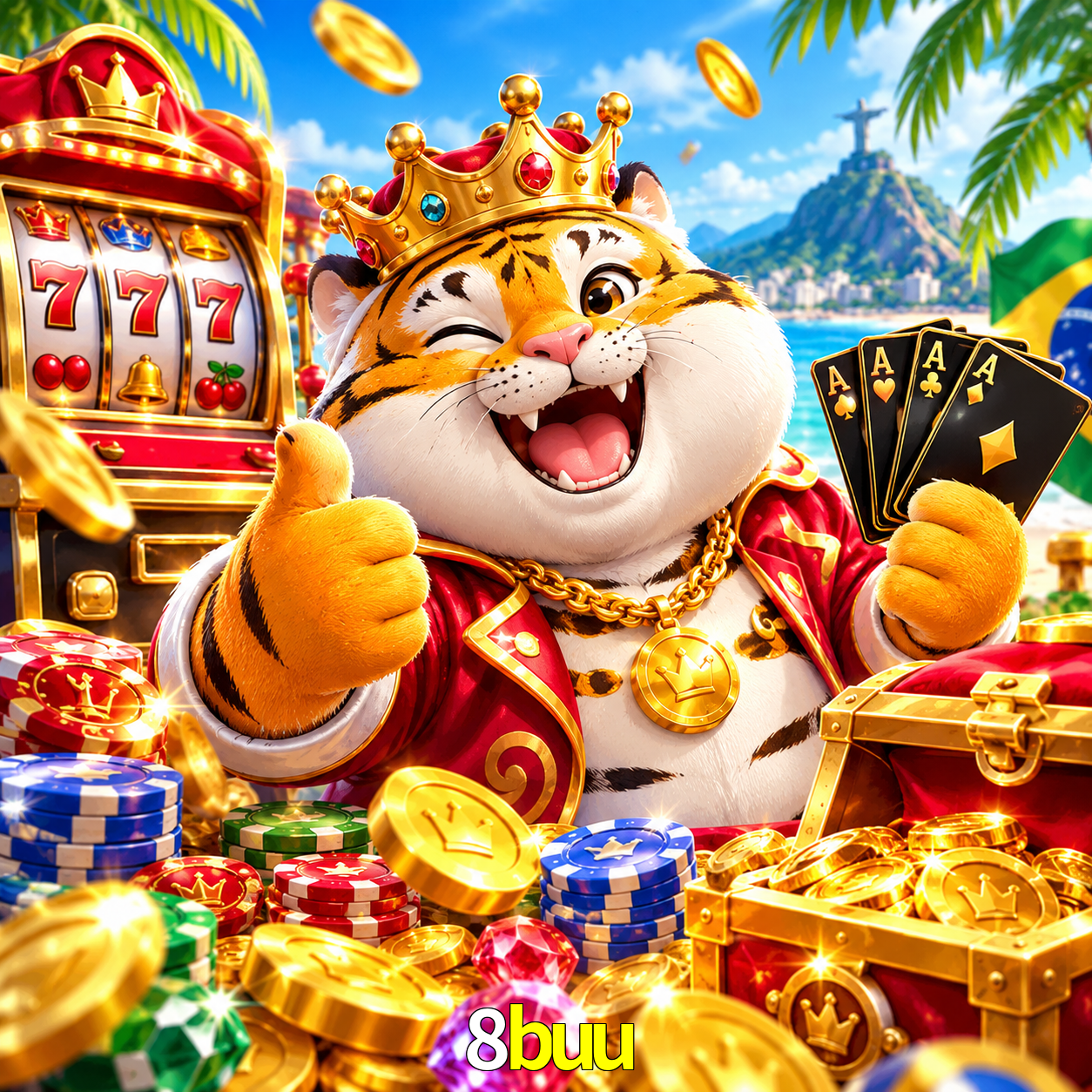 Imagem promocional da 8buu mostrando a plataforma e suas vantagens